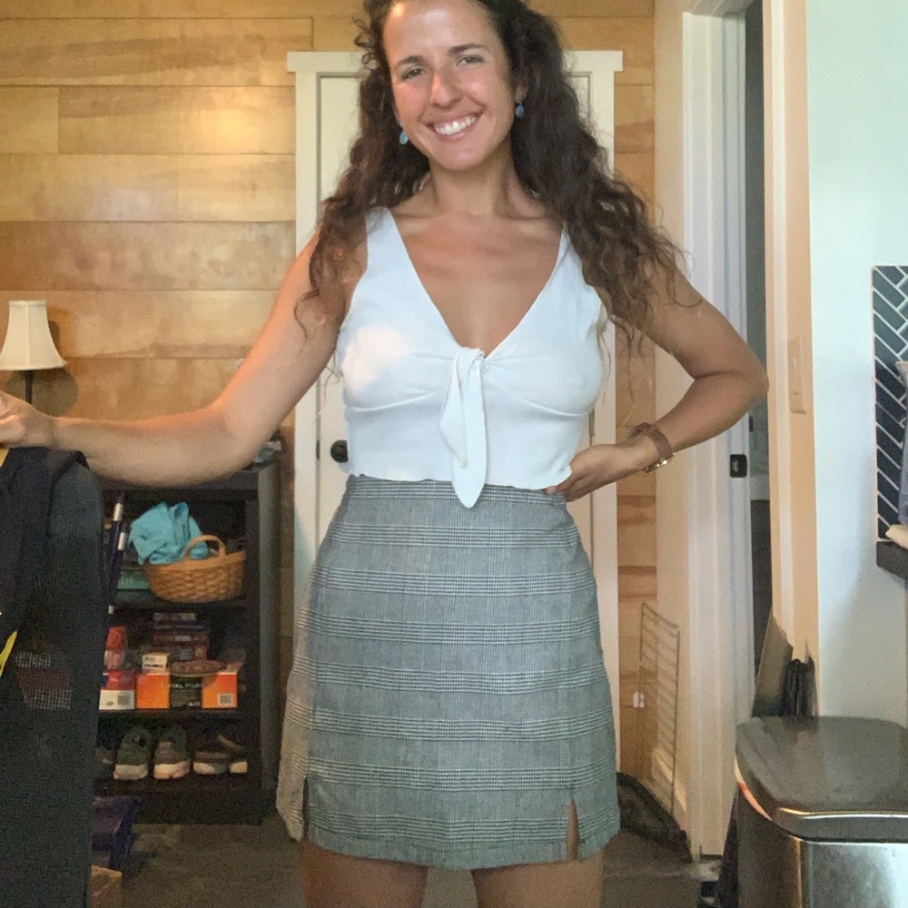 Plaid mini skirt